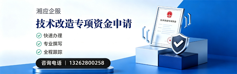 娄底技术改造专项资金申报服务
