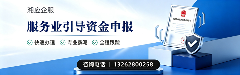 娄底服务业引导资金申报服务